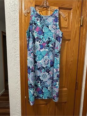 Talbots Floral Dress - Blue & Purple